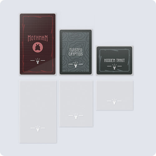 Unstable Games’ Twisted Cryptids: Card Sleeves features three cards—